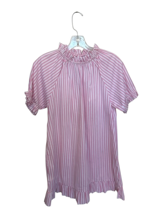 Hill House Size XS Pink & White Cotton Short Balloon Sleeve Striped Short Dress Pink & White / XS