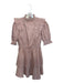 English Factory Size XS Pink & Orange Cotton 3/4 Balloon Sleeve Flowers Dress Pink & Orange / XS