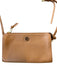Tory Burch Tan & Gold Leather Zip Close Crossbody Bag Tan & Gold / S