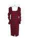 Antonio Melani Size 0 Green & Yellow Rayon Blend Long Sleeve Plaid slit Dress Green & Yellow / 0
