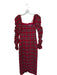 Antonio Melani Size 0 Green & Yellow Rayon Blend Long Sleeve Plaid slit Dress Green & Yellow / 0