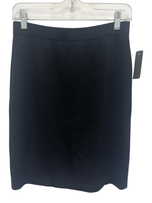 St. John Basics Size 6 Black No Fabric Tag Elastic Waistband Knit Pencil Skirt Black / 6