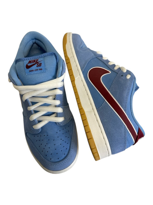 Nike Shoe Size 9 New Light Blue & Red Suede Solid Sneaker Men's Shoes Light Blue & Red / 9
