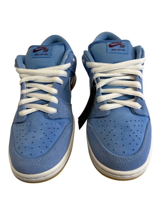 Nike Shoe Size 9 New Light Blue & Red Suede Solid Sneaker Men's Shoes Light Blue & Red / 9