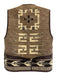 Ralph Lauren Collection Size L Brown & Beige Cotton Beaded & Sequined Vest Brown & Beige / L