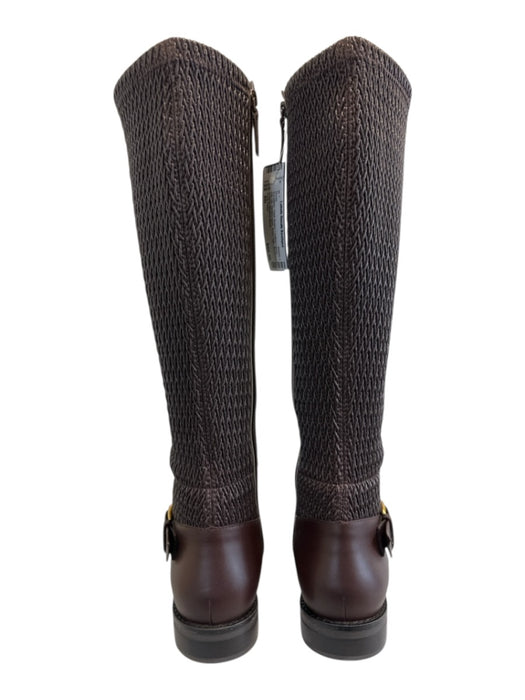 Cole Haan Shoe Size 8B Dark Brown Leather Upper Zip Up Stretch back Boots Dark Brown / 8B