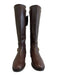 Cole Haan Shoe Size 8B Dark Brown Leather Upper Zip Up Stretch back Boots Dark Brown / 8B
