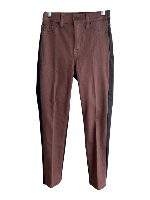 7 For All Mankind Size 25 Brown & Black Cotton Blend Coated High Rise Jeans Brown & Black / 25