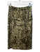 Alice + Olivia Size 4 Green Polyester Sequin Back Zip Below Knee Skirt Green / 4