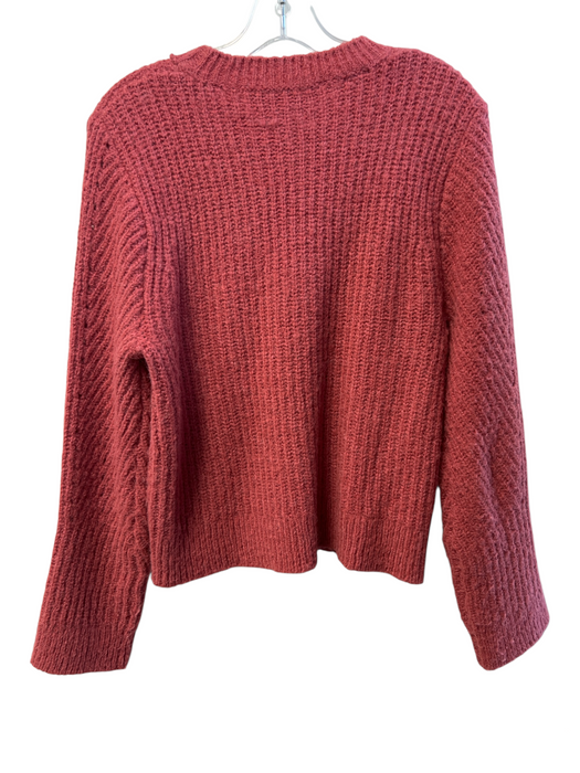 Derek Lam 10 Crosby Size S Red Acrylic & Alpaca Knit neck Long Sleeve Sweater Red / S