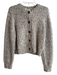 Frame Size M Brown & Cream Wool Blend Knit Button Front Long Sleeve Sweater Brown & Cream / M