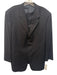 Armani Collezioni Black & White Wool Striped 3 button Men's Suit Black & White / 46R