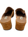 Bibi Lou Shoe Size 37 Beige Brown Leather Suede Gold Horsebit Block Heel Mules Beige Brown / 37