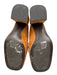 Bibi Lou Shoe Size 37 Beige Brown Leather Suede Gold Horsebit Block Heel Mules Beige Brown / 37