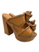 Alexandre Birman Shoe Size 37 Beige Brown Leather Block Heel Bow Detail Pumps Beige Brown / 37