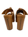 Alexandre Birman Shoe Size 37 Beige Brown Leather Block Heel Bow Detail Pumps Beige Brown / 37
