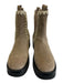 Mou Shoe Size 37 Brown, White & Black Leather Chelsea Shearling Platform Booties Brown, White & Black / 37