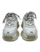 Balenciaga Shoe Size 34 White & Multi Poly Blend Platform Lace Up Logo Sneakers White & Multi / 34
