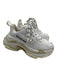 Balenciaga Shoe Size 34 White & Multi Poly Blend Platform Lace Up Logo Sneakers White & Multi / 34