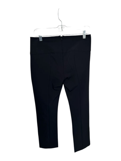 Veronica Beard Size 8 Black Nylon Blend Straight Leg Zipper Cropped Pants Black / 8