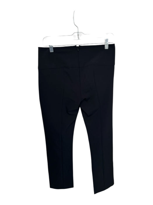 Veronica Beard Size 8 Black Nylon Blend Straight Leg Zipper Cropped Pants Black / 8