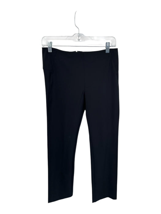 Veronica Beard Size 8 Black Nylon Blend Straight Leg Zipper Cropped Pants Black / 8