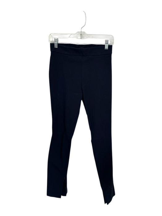 Theory Size 6 Navy Cotton Blend Ankle Slit Straight Leg Stretch Waist Pants Navy / 6