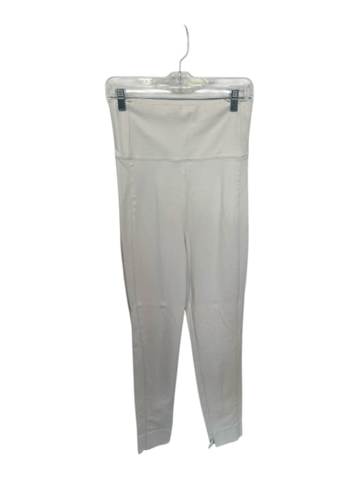 M.M. Lafleur Size 8 Cream Viscose Blend High Waist Ankle Slits Pants Cream / 8