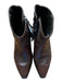 Tecovas Shoe Size 8 Brown Lizard Reptile Heeled Zip Ankle Boot Booties Brown / 8