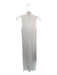 Milio Milano Size M/L Cream Viscose Blend High Neck Side Slit Maxi Ribbed Dress Cream / M/L