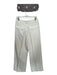 Nili Lotan Size 6 Ivory Cotton Blend Wide Leg Zipper Front Faux Pockets Pants Ivory / 6