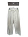 Nili Lotan Size 6 Ivory Cotton Blend Wide Leg Zipper Front Faux Pockets Pants Ivory / 6