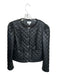 Milly Size 6 Black Polyester Quilted Vegan Leather Accents Silver accent Jacket Black / 6