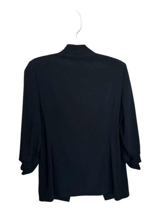 Babaton Size 6 Black Triacetate Blazer Shoulder Pads Half Sleeve Duster Jacket Black / 6