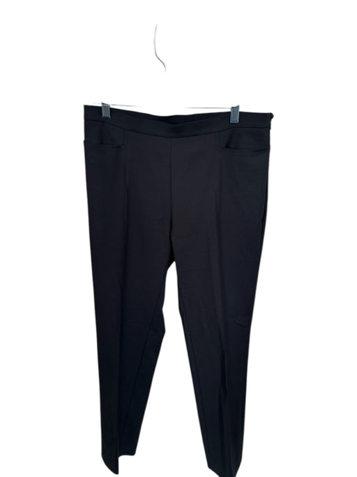 Akris Punto Size Est S Black Nylon Blend Straight Leg Zipper Cropped Pants Black / Est S