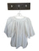 Pomander Place Size S White Cotton Short Sleeve V Neck Wide Sleeves Top White / S