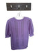 Ulla Johnson Size S Purple Wool Short Sleeve Crochet See Through Sweater Purple / S