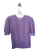 Ulla Johnson Size S Purple Wool Short Sleeve Crochet See Through Sweater Purple / S