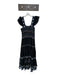 Sea New York Size M Black & Navy Cotton Maxi Floral Embroidered Detail Dress Black & Navy / M