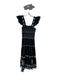 Sea New York Size M Black & Navy Cotton Maxi Floral Embroidered Detail Dress Black & Navy / M