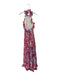 Pat Bo Size 4 Multi Maxi Ruffle Hem high neck Sleeveless Gown Multi / 4