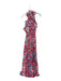 Pat Bo Size 4 Multi Maxi Ruffle Hem high neck Sleeveless Gown Multi / 4