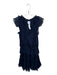 Misa Size M Navy Viscose Mini Ribbed Ruffle Tiered Dress Navy / M