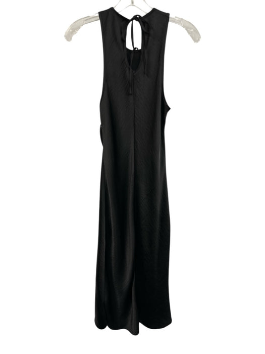 House of Harlow 1960 Size S Black Polyester Sleeveless Tie Neck Midi Dress Black / S