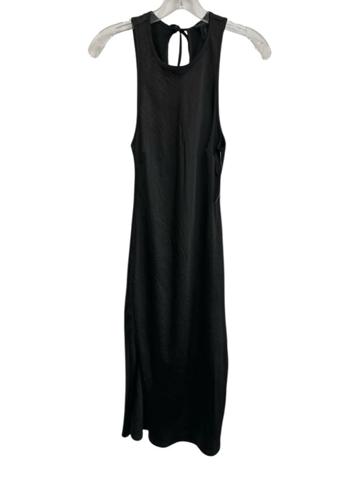 House of Harlow 1960 Size S Black Polyester Sleeveless Tie Neck Midi Dress Black / S