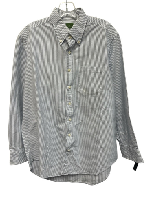 Sid Mashburn Size 16.5 Blue & White Cotton Striped Button Down Long Sleeve Shirt Blue & White / 16.5