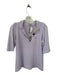 Burberry Brit Size L Lavender & Brown Cotton Blend 3/4 Sleeve Half Button Top Lavender & Brown / L