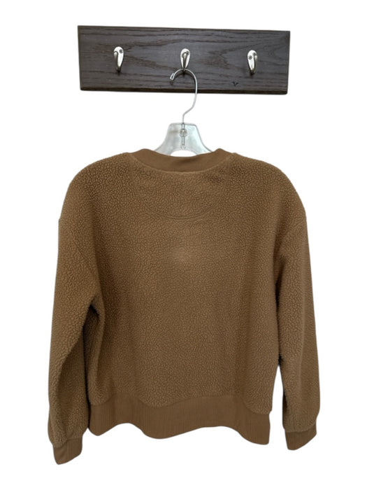 Everlane Size S Tan Recycled Polyester Long Sleeve Fuzzy Athletic Sweatshirt Tan / S