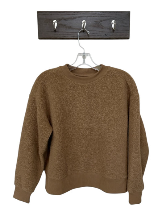 Everlane Size S Tan Recycled Polyester Long Sleeve Fuzzy Athletic Sweatshirt Tan / S