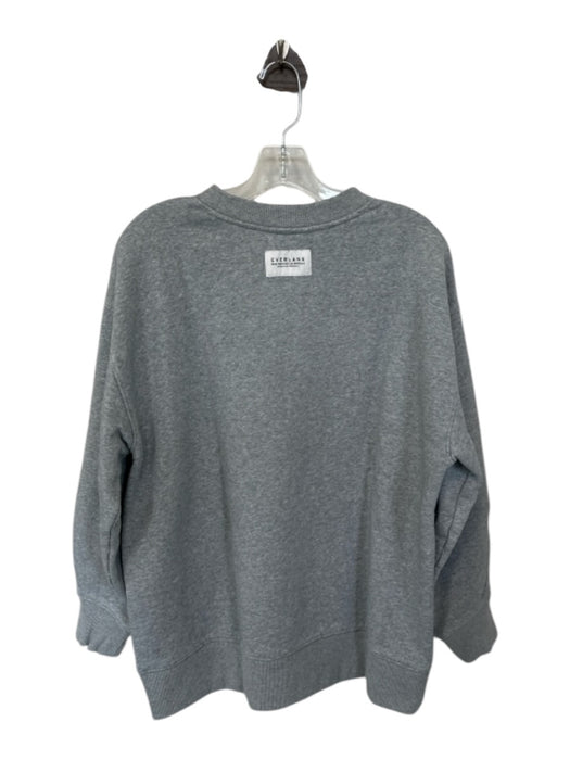 Everlane Size Est L Gray Cotton Long Sleeve Heathered Crew Neck Sweatshirt Gray / Est L